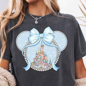 Disney Magical Castle Comfort Colors Shirt, Magic Kingdom Blue Coquette Shirt, Disney Castle Fairytale Shirt, Disneyworld Family Trip