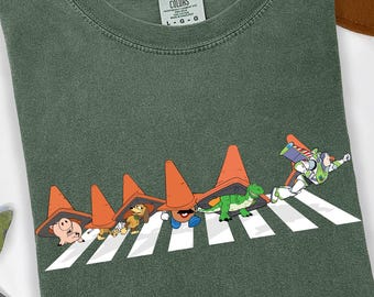 Comfort Colors® Toys Crossing T-Shirt, Toy Story Shirt, Retro Disney Toy Story Tee, Toy Story Character Shirt, Disney Family Trip Tees