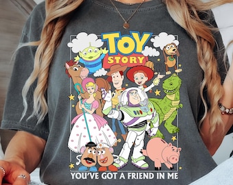 Comfort Colors Retro You've Got A Friend In Me Toy Story Shirt, Toy Story Shirt, Disney Pixar Shirt, Woody Buzz Toy Story Party Shirt