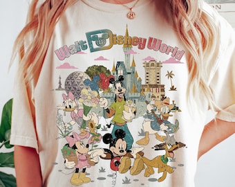Vintage Walt Disneyworld Comfort Colors Shirt, Retro Disneyworld Shirt, Mickey And Friends Shirt, Retro Disney Shirt, Disney Family Trip