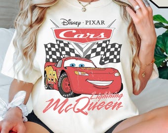 Vintage Lightning McQueen Comfort Colors Shirt, Radiator Springs Family Vacation Shirt, Rusteze Cars Shirt, Disney Family Vacation Apparel
