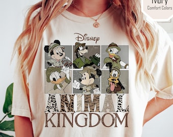 Animal Kingdom Mickey and Friends Comfort Colors Shirt, Disney Vintage Safari Mode Shirt, Disney Animal Kingdom Family Matching Trip Shirt