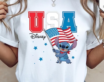 Patriotic Stitch 4th of July Shirt, USA Flag Stitch Shirt, Red White Blue Independence Day Shirt, 250th anniversary USA Independence day Tee