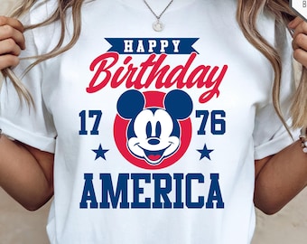 Happy 250th Birthday USA Mickey Shirt, Disney Patriotic Shirt, Independence Day USA Shirt, 4th of July 2026 Disney Tee