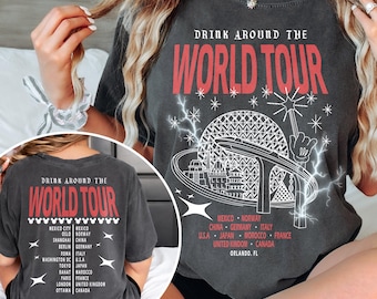 Epcot World Tour Shirt, Drink Around The World Shirt, Disney Group Trip Shirt, Epcot Disney World Shirt, Epcot Drink Around the World Tee