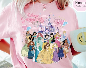 Retro Disney Princess Characters Shirts, Disneyland Princess Shirt, Disney Girly Trip Shirt, Disneyworld Shirt, Rapunzel, Belle, Cinderella