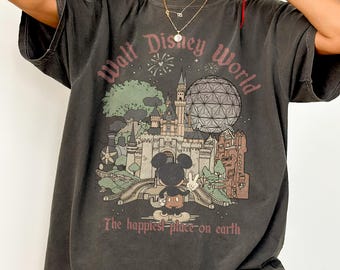 Vintage Mickey Disneyworld Comfort Colors Shirt,Disneyworld Matching Tee,Walt Disneyworld 2026 Shirt, Mickey And Friends Shirts, Disney Trip