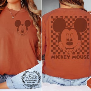 Two sided Retro Minnie Mickey Mouse Shirt, Vintage Minnie Mickey Shirt, Disney Vacation Shirt, Disneyland Minnie Mickey Comfort Colors Tee