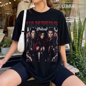 Mystic Falls Shirt | Salvatore Brothers Bootleg Tee | 90s Vampire Romance Aesthetic | TVD Gift | Bootleg Graphic Tee | Comfort Colors Shirt