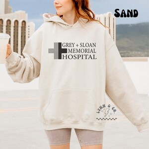 Grey Sloan Memorial Hospital Hoodie | Greys Anatomy | Meredith Grey | TV Show Inspired Sweatshirt | Medical Drama Hoodie | Gildan Hoodie image 2