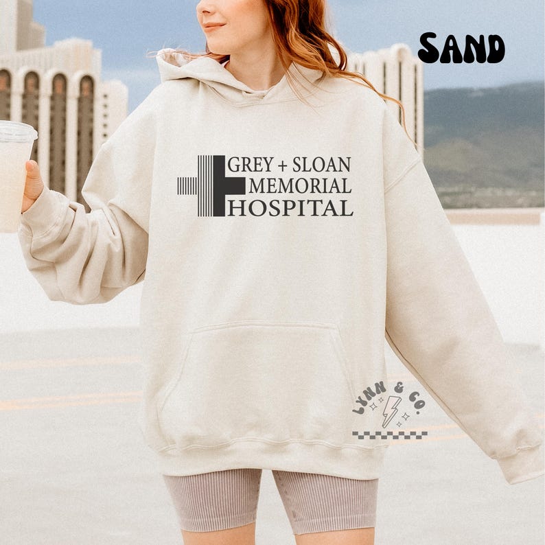 Grey Sloan Memorial Hospital Hoodie | Greys Anatomy | Meredith Grey | TV Show Inspired Sweatshirt | Medical Drama Hoodie | Gildan Hoodie image 2