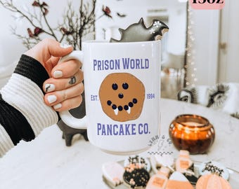 TVD Prison World Pancakes Mug | Damon Salvatore Inspired Cup | Mystic Falls Mug | TVD Mug | Vampire Coffee Mug | Ceramic Mug 11oz 15oz