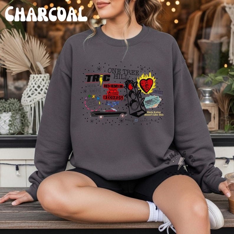 One Tree Hill Collage Crewneck | Nathan & Haley, Tree Hill Moments | OTH Fan Gift | TV Show Graphic Sweatshirt | Gildan Crewneck image 8