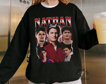 Sudadera Nathan Scott Bootleg / Sudadera de One Tree Hill / Sudadera retro con estampado de los 90 / Sudadera para fans / Regalo para fans de Tree Hill / Sudadera Gildan