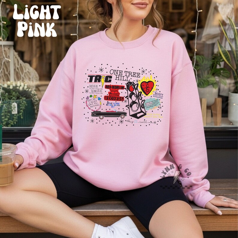 One Tree Hill Collage Crewneck | Nathan & Haley, Tree Hill Moments | OTH Fan Gift | TV Show Graphic Sweatshirt | Gildan Crewneck image 6