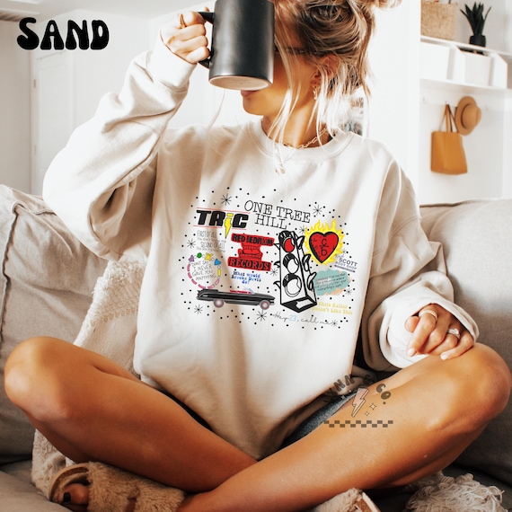 One Tree Hill Collage Crewneck | Nathan & Haley, Tree Hill Moments | OTH Fan Gift | TV Show Graphic Sweatshirt | Gildan Crewneck