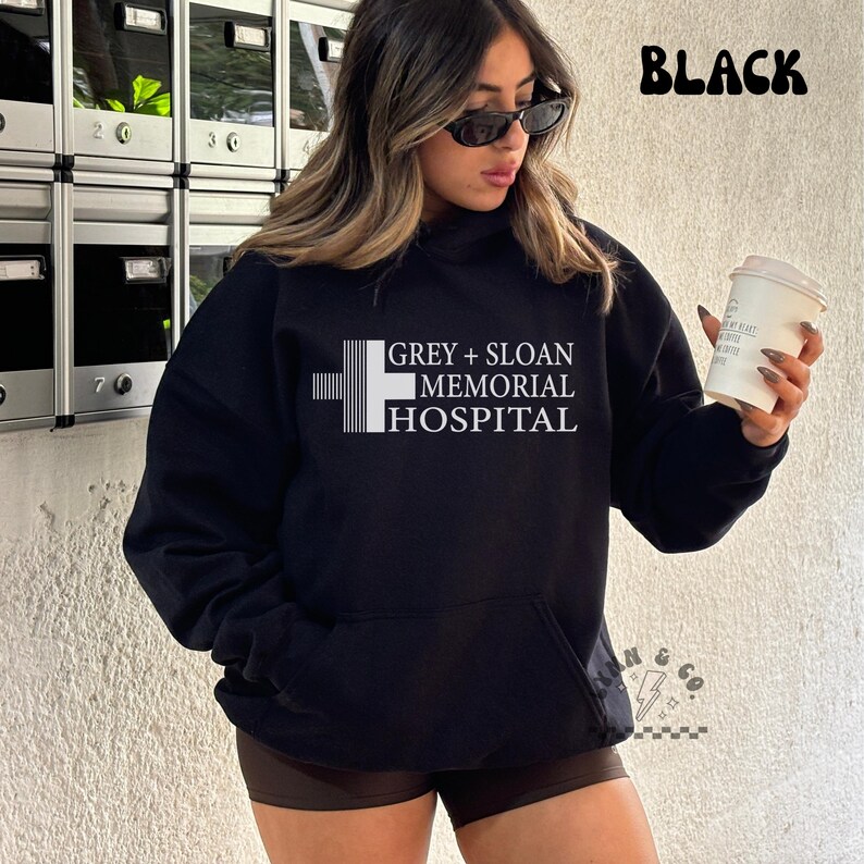 Grey Sloan Memorial Hospital Hoodie | Greys Anatomy | Meredith Grey | TV Show Inspired Sweatshirt | Medical Drama Hoodie | Gildan Hoodie image 6