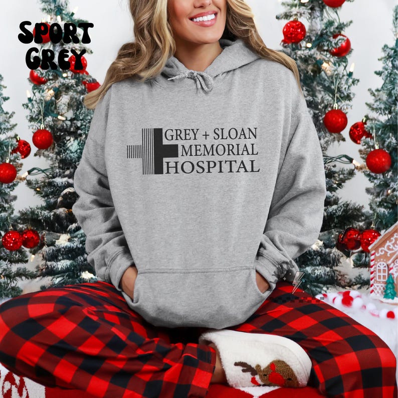 Grey Sloan Memorial Hospital Hoodie | Greys Anatomy | Meredith Grey | TV Show Inspired Sweatshirt | Medical Drama Hoodie | Gildan Hoodie image 7