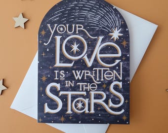 Your Love is Written in the Stars Wedding Card