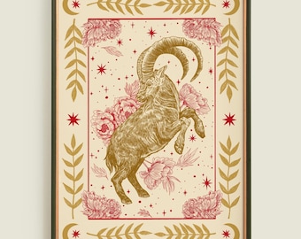 Year of the Goat Art Print: Lunar New Year Zodiac Illustration