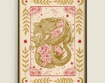 Year of the Dragon Art Print: Lunar New Year Zodiac Illustration