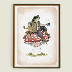 Impression numérique Frog Friends disponible en A5, A4 et A3 - Imprimé sur papier recyclé et carte FSC
