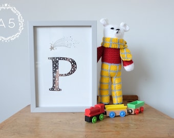 A5 Personalised Shooting Star Alphabet Print