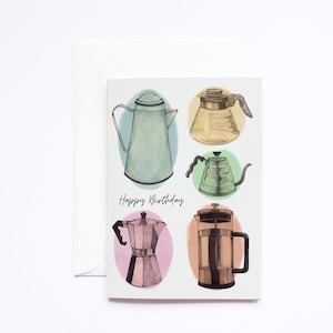 Carte d'anniversaire pour les amateurs de café