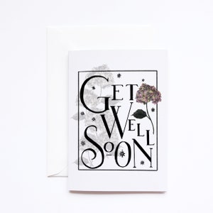 Carte de typographie « Guérir bientôt »