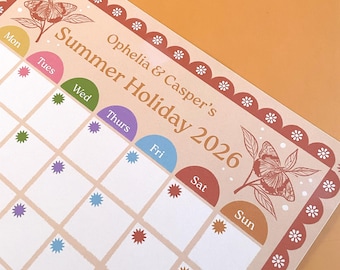 Personalised Summer Holiday Planner