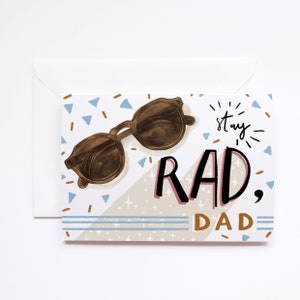 Carte de fête des pères Stay Rad papa - carte d'anniversaire papa - cartes pour papas