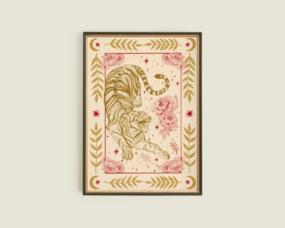 Year of the Tiger Art Print: Lunar New Year Zodiac Illustration