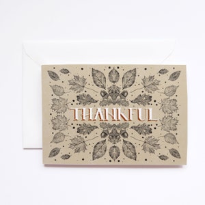 Carte de Thanksgiving - Happy Thanksgiving - Cartes de Thanksgiving - Set de cartes d'automne