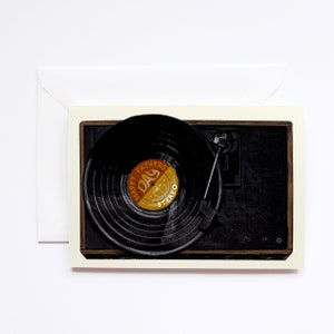 Carte de fête des pères heureuse - carte de fête des pères recyclée - cartes écologiques - vinyle vintage