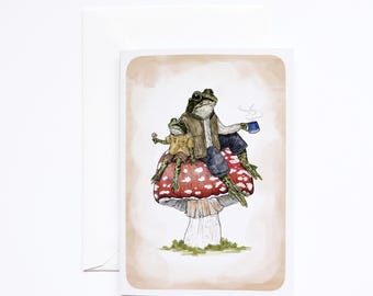 Frog Friends Card - Friendship Card - Frogcore