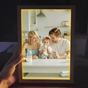 Custom Photo Frame Light, Wall Art Frame Light Painting, The Collision of Light and Art, Light Box, LED Light, Painting Frame, Unique Gifts