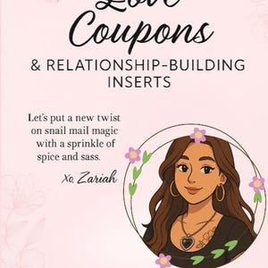Cupones de amor y encartes para fortalecer relaciones / Correo imprimible para esposas de prisión / Regalo para parejas encarceladas / Ideas para correos de amigos por correspondencia