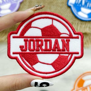 Personalized Soccer Patch: Custom Embroidered Name, Iron On or Sew On