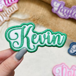 Custom Embroidered Name Patch: Iron-On, Sew-On, or Hook & Loop