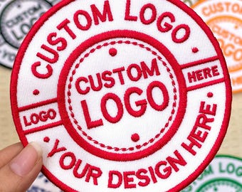 Custom Embroidered Logo Patch: Iron On, Sew On, or Hook & Loop