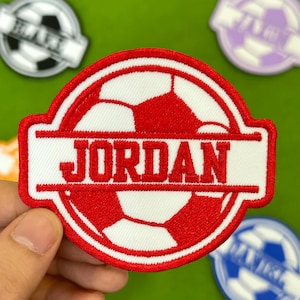 Personalized Soccer Patch: Custom Embroidered Name, Iron On or Sew On