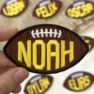 Personalized Football Patch – Custom Embroidered Name Badge – Sew On / Iron On Patches for Football Players, Coaches, Fans & Team Uniforms