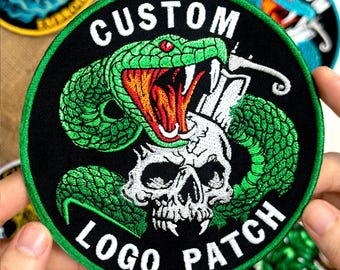 Custom Logo Patch, Personalized Embroidery Logo Patches,  Bulk & Wholesale | Iron-On, Sew-On, Velcro | For Business, Teams, For Clothes, Hat