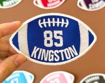 Custom Embroidered Football Name Patch: Iron On, Sew On, or Velcro