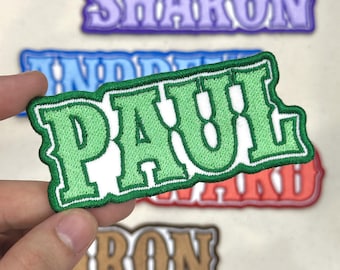 Custom Embroidered Name Patch: Iron-On, Sew-On, Hook & Loop