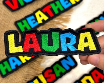 Custom Embroidered Name Patch: Iron-On, Sew-On, or Hook & Loop