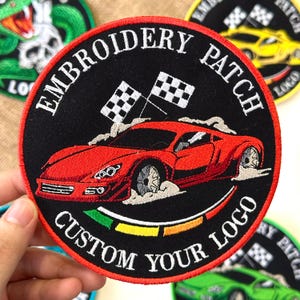 Custom Logo Embroidery Patch | Workwear Branding Label | Twill Fabric Badge
