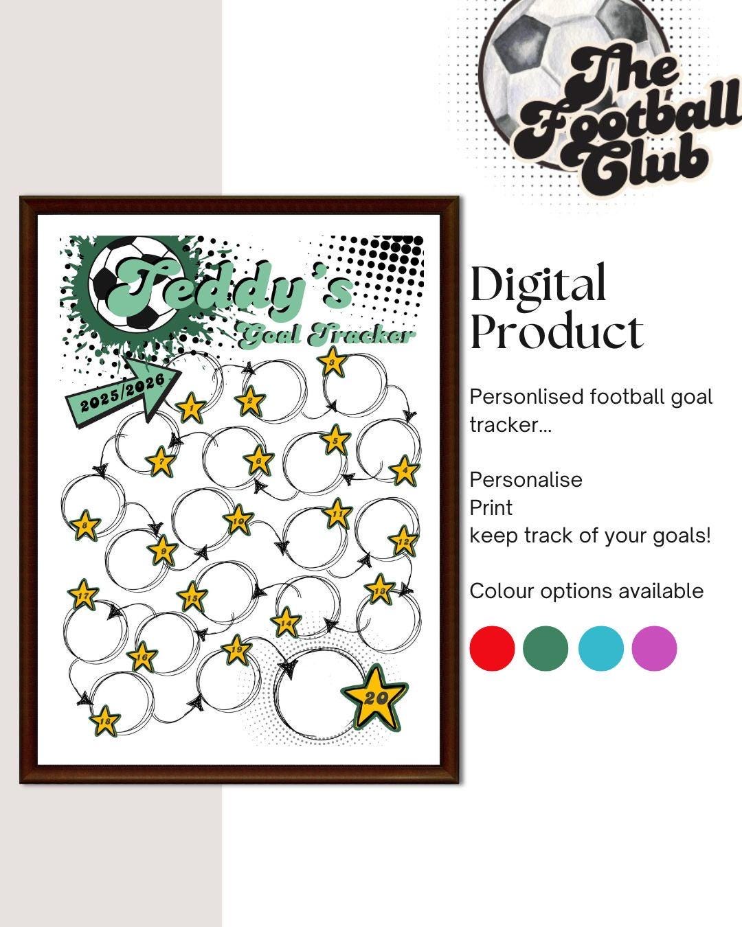 Personalised Football Goal Tracker - Etsy