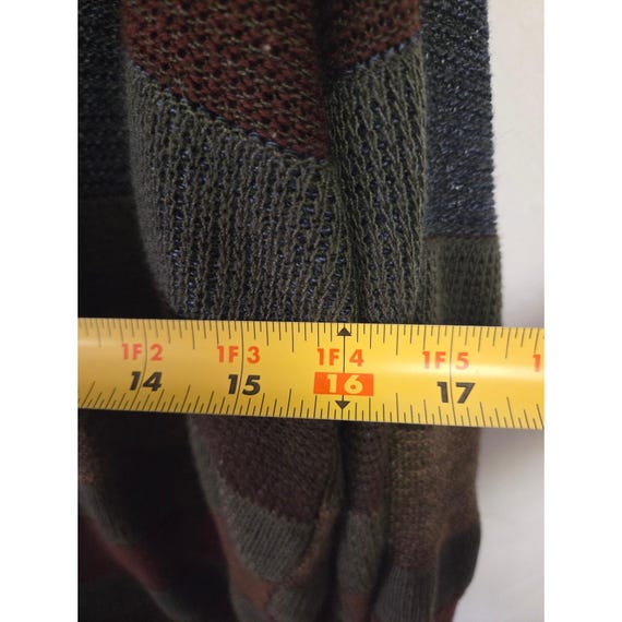 Consensus Patchwork Knit Sweater Long Sleeve Crew… - image 4