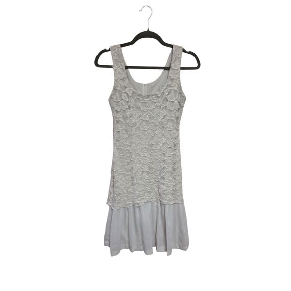 white christmas dresses Asymmetric Flared Overlay A-line Dress – Cenia New York main image 0